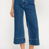 Wide Leg Crop Denim Pant - Denim, Women's Pants Collection