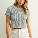 Button Front Knit Top