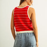 Pinstripe Knit Top