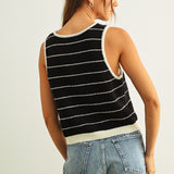 Pinstripe Knit Top