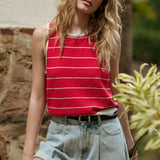 Pinstripe Knit Top