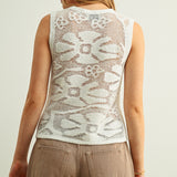 Floral Knit Sleeveless Top