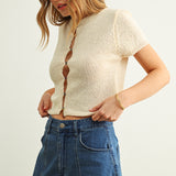 Multi Button Short Sleeve Top