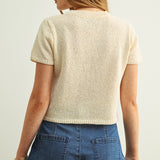 Multi Button Short Sleeve Top