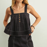 Stitch Detail Sleeveless Top