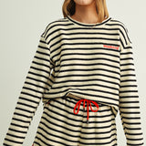 Textured Stripe Fabric Top