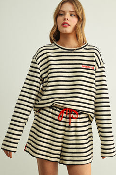 Textured Stripe Fabric Top