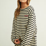 Textured Stripe Fabric Top