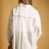 Pin Stripe Sheer Top