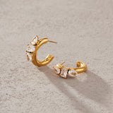 Diamond Detail Hug Earrings