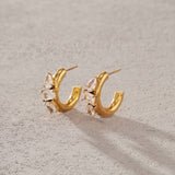 Diamond Detail Hug Earrings