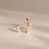 Triple Stone Earring