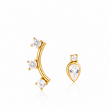 Triple Stone Earring