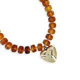 Beaded Necklace with Heart Charm