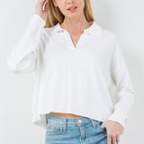 Collared V Neck Sweater