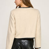 Fur and Leather Cropped Coat