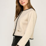 Fur and Leather Cropped Coat