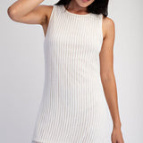 Textured Trim Hem Crochet Mini Dress