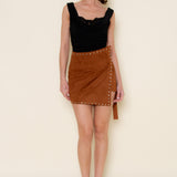 Cowl Front Bra Insert Top - black, womens tank top collection