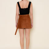 Cowl Front Bra Insert Top - black, womens tank top collection