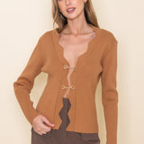 Cardigan With Scallop Neckline