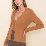 Cardigan With Scallop Neckline