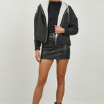 Quilted Hoodie Jacket - black/grey, womens jacket collection