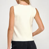 Embroidered Sleeveless Vest Top