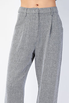 Herringbone Woven Trousers