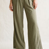 Pleated Wide Leg With Lace
