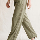 Pleated Wide Leg With Lace