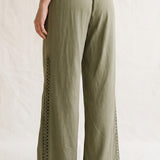 Pleated Wide Leg With Lace