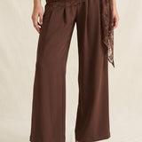 Lace Scarf Tied Pant
