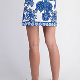 Scarf Printed Mini Skirt