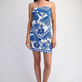 Scarf Printed Top With Back Tie