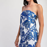 Scarf Printed Top With Back Tie