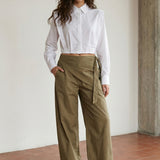 Pleated Detail Button Down