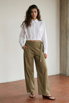 Pleated Detail Button Down