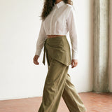 Pleated Detail Button Down