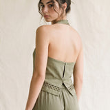 Cross Halter With Lace