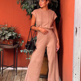 Knit Extended Sleeve Top and Pant Set