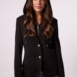 Blazer With Zipped In Cable Knit Hoody