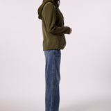 Blazer With Zipped In Cable Knit Hoody
