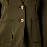 Blazer With Zipped In Cable Knit Hoody