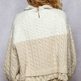 Sweater With Lace Underlay - White/Pink, Women's Tops Collection