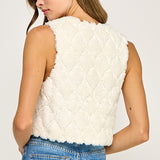 Fur Tie Front Vest