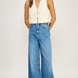 Fur Tie Front Vest