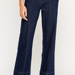 High Rise Wide Leg Denim Pant - Dark Denim, Women's Bottoms Collection