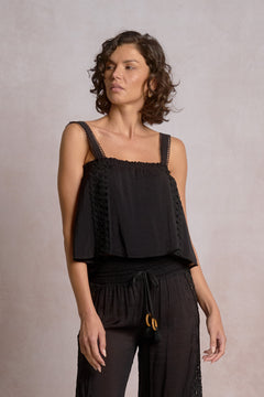 Cropped Flowy Tank Top