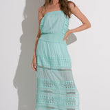 Strapless Crochet Maxi Dress